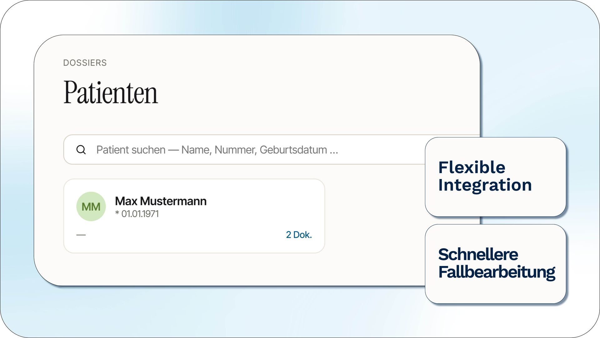 Digitale Patientendossiers für eine schnelle und flexible Fallbearbeitung
