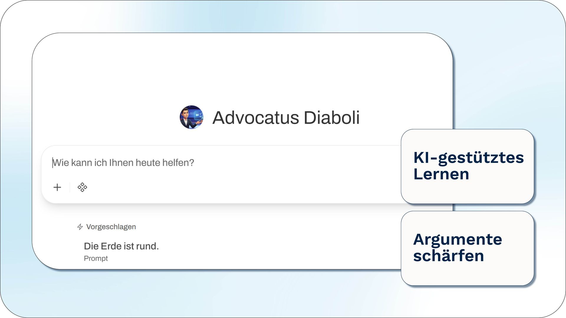 KI-Coach Advocatus Diaboli unterstützt beim Lernen und hilft, Argumente kritisch zu hinterfragen und zu schärfen